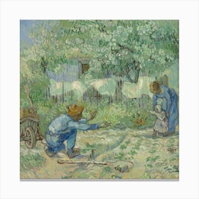 Van Gogh, Family Washing Clothes Canvas Print