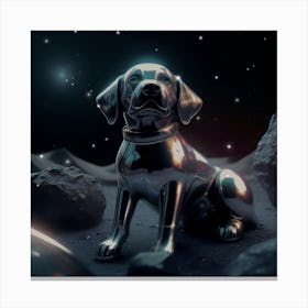 Dog in Space 3 Canvas Print