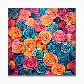 Colorful Roses 7 Canvas Print