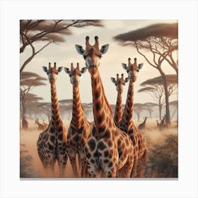 Giraffes 1 Canvas Print