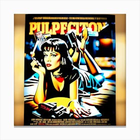 Pulp fiction movie poster Canvas Print