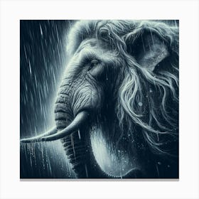 Mammoth In The Rain Canvas Print