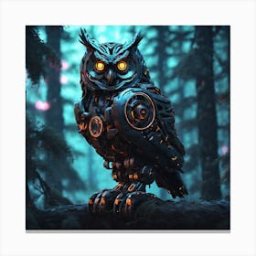 Robot Owl Canvas Print