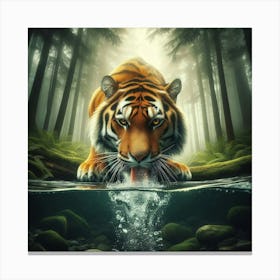 Tiger In The Forest 9 Canvas Print