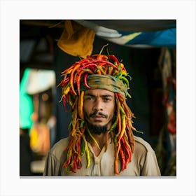 Pepper Rasta Man Canvas Print