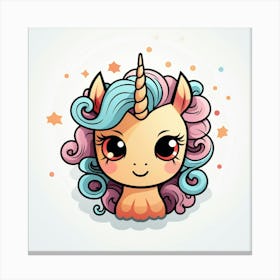 Cute Unicorn 52 Canvas Print