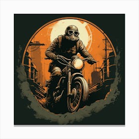 Motorcycle Rider 5 Canvas Print