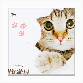 Happy Meow Canvas Print