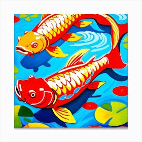 Carp Fish Painting Canvas Print