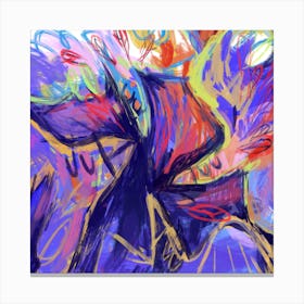 whimsical expressionist birds Canvas Print