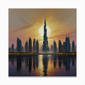 Dubai Skyline 1 Canvas Print