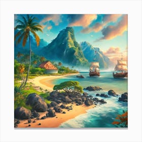 Of A Tropical Island 1 Canvas Print