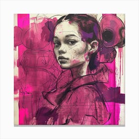 Girl In Pink Canvas Print