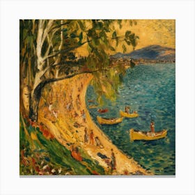 On Lake Attersee, Gustav Klimt 19 Canvas Print