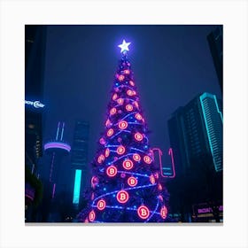 Christmas Tree In Shanghai 1 Canvas Print