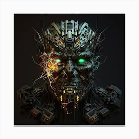 Face Of A Robot Canvas Print