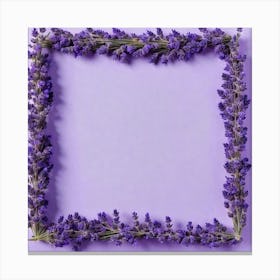 Lavender Flower Frame 1 Canvas Print