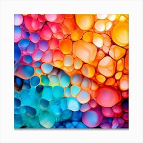 Colorful Texture Pattern Design Art Shapes Gradient Vibrant Fluid Composition Contemporary Canvas Print