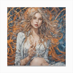 Picture Of A Sexy Girl In The Sea 525374107 Canvas Print