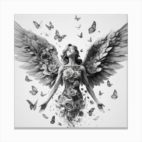 Angel With Wings 1 Canvas Print