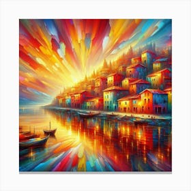 Sunset In The City Canvas Print