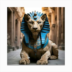 Egyptian Lion Canvas Print