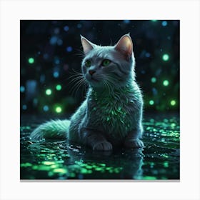 Cat In The Rain Canvas Print