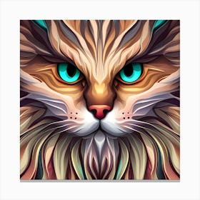 Cat Face Vector Illustration Canvas Print