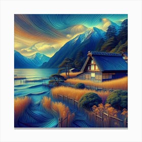 House By The Lake 4 Canvas Print