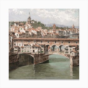 Ponte Vecchio, Italy Painting Canvas Print