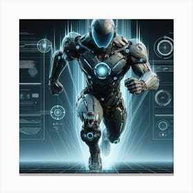 Futuristic Man Running 13 Canvas Print