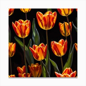 Orange Tulips 2 Canvas Print