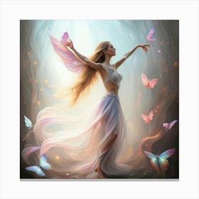 Ethereal Butterfly Dance Print Art (1) Canvas Print