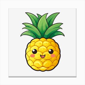 Kawaii Pineapple 1 Canvas Print