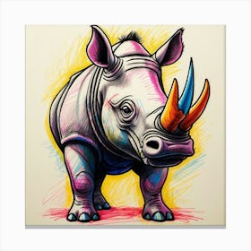 Rhino 11 Canvas Print