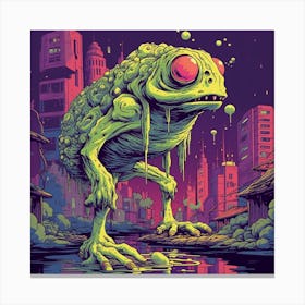 Frog Psychedelic Canvas Print