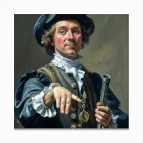 Man With A Pipe Canvas Print