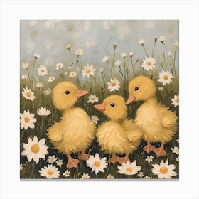 Ducklings Fairycore Painting 8 Canvas Print