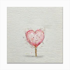 Heart Lollipop 2 Canvas Print