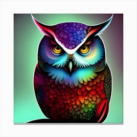 Colorful Owl 12 Canvas Print