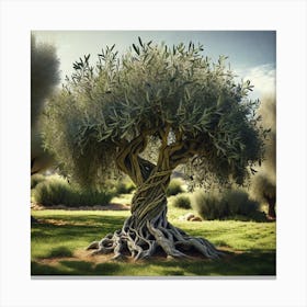 Leonardo Diffusion Xl A Very Realistic Artistic Olive Tree Wit 1 Canvas Print