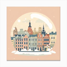 Copenhagen Denmark 4 Snowglobe Canvas Print