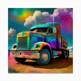 Psychedelic Truck Canvas Print