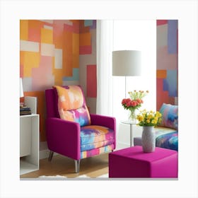 Colorful Living Room 1 Canvas Print