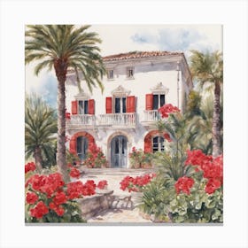 Ibiza Villa Canvas Print