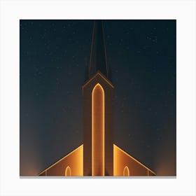 Church At Night Canvas Print