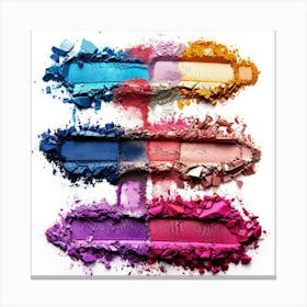 Eyeshadow Palettes Isolated On White Canvas Print