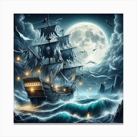 A ghost pirate ship 1 Canvas Print