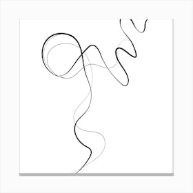 Drawing Of A Wavy Line Canvas Print