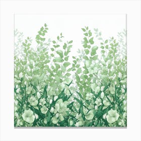 A Stunning Illustration Vibrant Green Spring Lan (2) Canvas Print